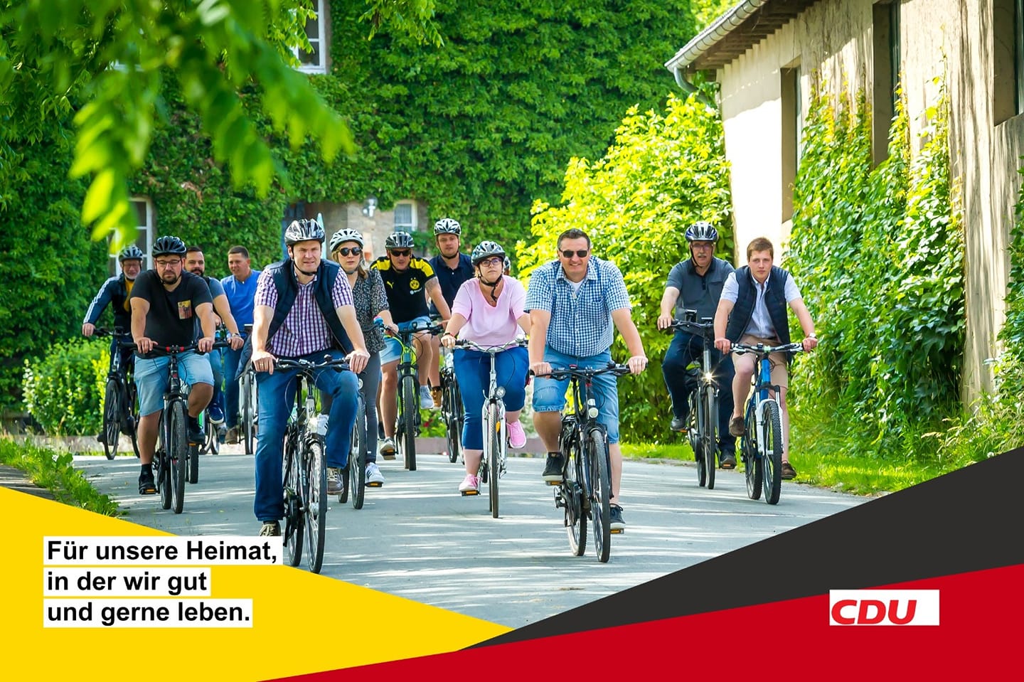 CDU-Mitglieder aus der Stadt Willebadessen bei einer Radtour